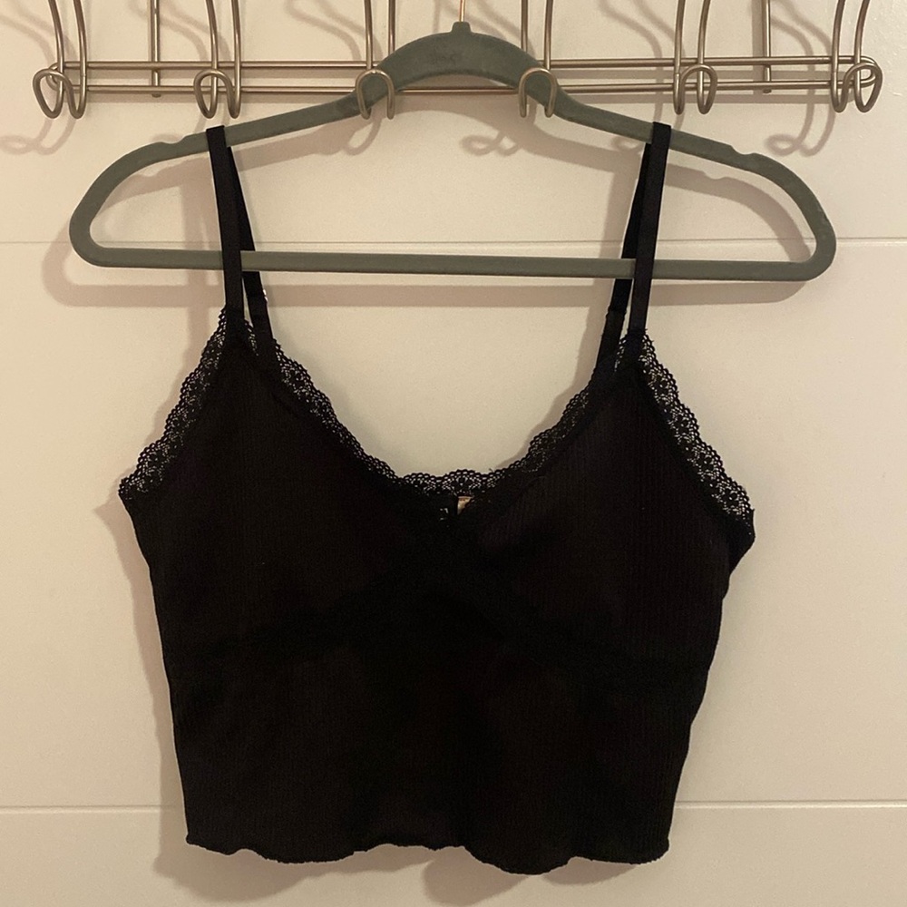 H&M Women's Lace Trim Seamless Tank Top Size M